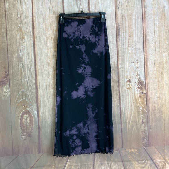 💵ASOS Design Mesh MIDI Pull On Skirt in Tie Dye Size 0 - Picture 7 of 13